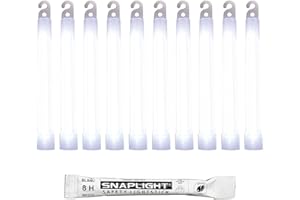 Cyalume Barras de luz blanca SnapLight 15cm, 6 inch super brillante con duración de 8 horas (cartón de 100)