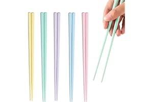 luoshaPUCY 5 Pares Palillos Reutilizable, 24 cm Aleación de Palillos, Juego de Palillos, Palillos Japoneses para Restaurante, Cocina, Comedor, Regalo, Aptos para lavavajillas