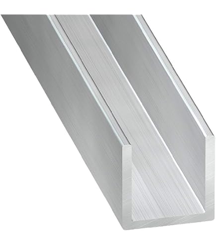 Alberts 030708 Profilé En U à Autoserrage Aluminium Anodisé Argent 1000 X 19,9 X 15 Mm