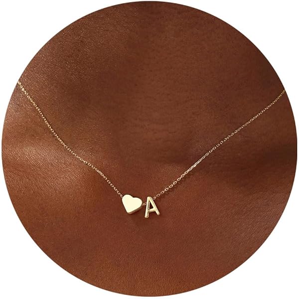 LOLIAS kousvullers voor tienermeisjes -hart initiaal ketting vrouwen hart brief ketting roestvrij staal zilveren naam ketting met kleine hart letter hanger gepersonaliseerde ketting vrouwen meisjes