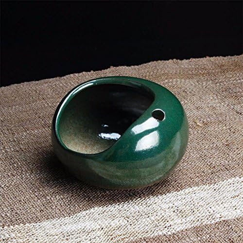 Ashtray Large Ceramic Retro Office Living Room Windproof Coarse Pottery Ashtray,green