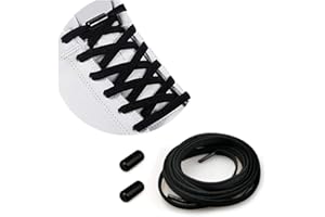 MXKOCO Lacets Élastiques Enfant Adulte en Silicone avec Fermeture en Métal - Sans Liaisons/No Tie Lacets en Silicone - Élastiques Lacets en pour Enfant/Adulte Universel Lacets de Sport Course de Chaussures