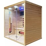 Sauna Firlandese Tradizionale ed infrarossi Multifunzione (SAUNA 150X110CM 4 POSTI)