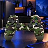 Elite Camouflage Kablosuz Oyun Kolu, Bluetooth Gamepad, PS4/PC/Android TV Uyumlu, &Ccedil;ift Titreşimli, Şarj Edilebilir