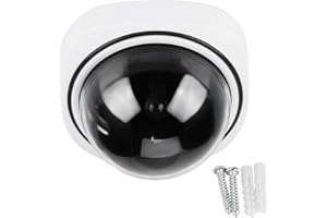 SONEW Caméra de surveillance factice, simulée de sécurité, caméra de vidéosurveillance sans fil, dôme de sécurité, caméra de surveillance factice, pour l'intérieur et l'extérieur