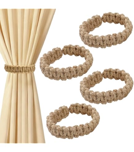Fermatende magnetici per tende con magnete più grande, confezione da 4 fermatende da 40 cm (beige) | Leroy Merlin