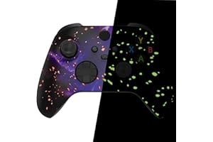 eXtremeRate Front Gehäuse Case für Xbox Series X&S Controller, Custom Vorderseite Hülle faceplate Skin Shell Cover für Xbox Core Controller-Dark Materie, leuchtet im Dunkeln