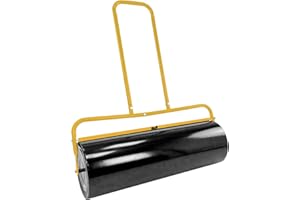 MaxxGarden Rasenwalze Befüllbar - Gartenwalze füllbar mit Sand oder Wasser - Bis zu 65L - Garten Walze Rasen - Walzenrolle Zum Planieren & Eindrücken Von Saatgut - Schwarz/Gelb