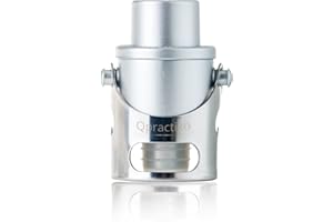 Qpractiko - Tapón de Cava Conservador | Marcador de Tiempo | Preserva Burbujas y Sabor | Mecanismo de Agarre | Cierre de Silicona | Tapón para Botella de Cava y Vino Espumoso, Plata, Plástico ABS