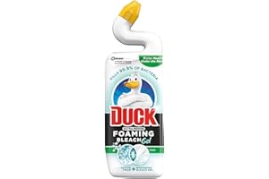 Duck Foaming Bleach Gel, Liquid Toilet Cleaner, Thick Bleach with Powerful Stain Removing Formula, Pine 750ml