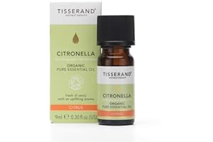 Tisserand Aromatherapy | Citronella - Organic Essential Oil | Massage Oil, Aromatherapy Oil , Skin Oil, Oil For Diffuser | 100% Pure Essential Oil - 9ml