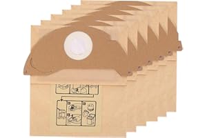 Gudotra 6 Pièces Sac Aspirateur pour Kärcher WD2 MV2 WD 2.200 A2003 A2004 WD2250 A2054 A2099 6.904-322.0