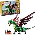 LEGO Creator 3in1 Medieval Dragon Toy - Transforms into a Sea Serpent or a Phoenix animal figure - Mythical Creatures Building Set for Kids, 9+ Year Old Boys & Girls - Birthday Gift Idea - 31161