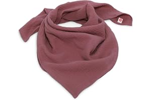 nanito Schal Musselintuch 30+Farben Dreieckstuch weiches Tuch Damen multifunktional Babydecke Spucktuch 100% Bio Baumwolle 75 x 75 cm