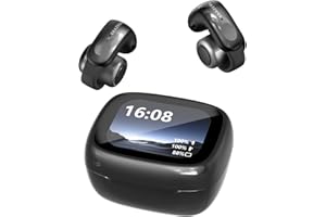 ERAZERL AI Language Translation Earbuds,Bluetooth V6.0 Translator Earbuds 48H Playtime,Support 135 Languages Translator in Real time,Open Ear Clip Headphones with LCD Touchscreen,fit Travel Business