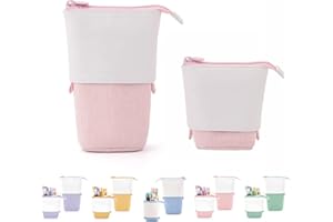 NEWUPZSI Trousse Licorne Telescopique Étui à Crayons Fille Trousse Retractable pour Enseignants et Etudiants, Trousses Devient Pot a Crayon pour Filles Enfants École