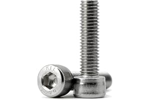 KONGKI (30 pezzi) M6 x 20mm Vite a testa cilindrica con esagono incassato in acciaio inox 304,filettatura completa