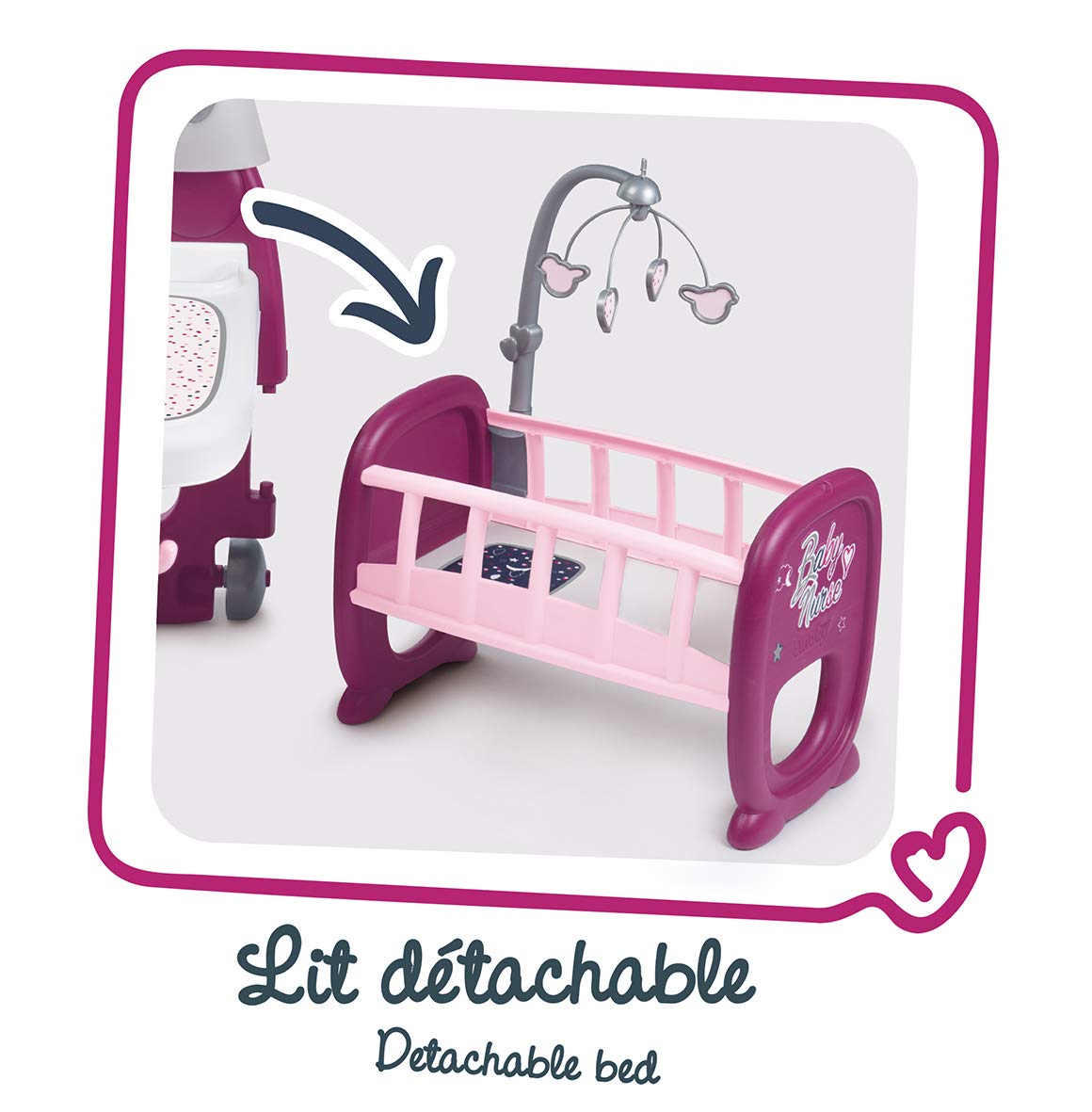 Smoby-220349-Baby-Nurse-Grande-Maison-des-Bbs-3-espaces-de-Jeux-23-Accessoires