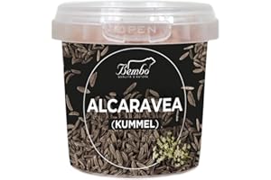 BEMBO QUALITÀ D'AUTORE Semillas de Kümmel Bembo (Alcaravea o Comino de los Prados) 70 g – Envase Antidesperdicio y Antioxidación, Reutilizable y Reciclable