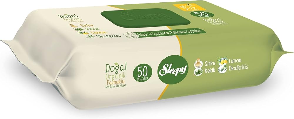 Sleepy Doğal Organik Pamuklu Temizlik Havlusu 24 x 50