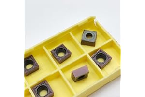 HPLIVE Confezione da 10 inserti quadrati in metallo duro CNC con scatola SCMT09T304 LF6018 SCMT32.51 per semifinitura e tornio in acciaio accessori tornio