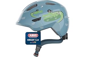 ABUS Smiley 3.0 children's helmet - bike helmet with a low fit, child-friendly designs & space for a pigtail - for girls and boys
