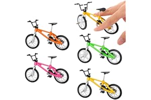KIRZAX 4er-Set Fingertip-Fahrräder, Fingertip-Fahrräder aus Kunststoff, Mini-Fahrradspielzeug mit Originalzubehör, fördert die motorischen Fähigkeiten der Hände