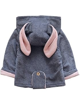 Cystyle Baby Kinder Mädchen Winter Jacke Kinderjacken mit Bunny Ohren,2-4 Jahre