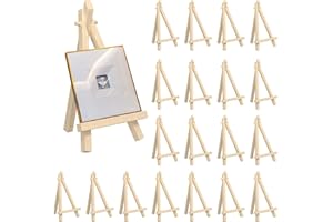 Rseuphiee 20 pezzi Mini Cavalletto in Legno, 9 x 15 cm Cavalletti a Triangolo, Piccolo Cavalletto Segnatavolo, Cavalletti Regolabile Portatile, per Foto Matrimonio Compleanno Festa Battesimo