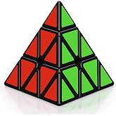 ROXENDA Pyramid Cube, Original 3x3x3 Pyramid Speed Cube Ultra Fast Edition, Easy to Turn, Vivid Colors (Stickers)