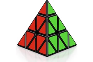 ROXENDA Cubo di Piramide, Originale Pyramid Speed Cube Pyraminx Triangolo Magic Cube, Liscio Puzzle Cubo di Velocità (Adesivi)
