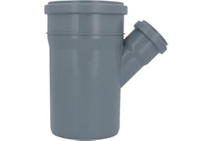 INSTALGURU HT Rohr Abzweig Ø DN 110 x 50 mm Grau T-Stück Winkel 45° | Abwasser Winkel Kunststoff Abflussrohr Kunststoffabzweig PVC PP Doppelabzweig Verbindung Anschlussstück
