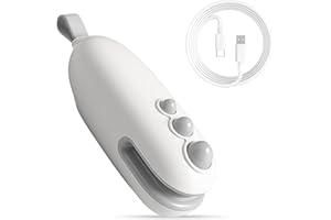 PROBUK Mini Folienschweißgerät 2 in 1 Handgerät mit Cutter und Magnetfuß, Wiederaufladbarer USB Beutelversiegler für Lebensmittelaufbewahrung, Tragbar und Kompakt für Küche und Snacks