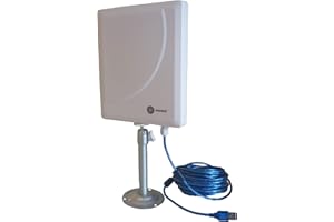 W WONECT Antena Wifi largo alcance 36dbi 10 metros cable 2w USB con 10 metros de cable baja pérdida de señal