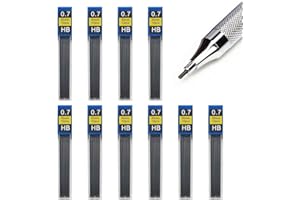 DREAMAUG Premium 0.7mm HB Mechanical Pencil Lead Refills - 120 Pieces (10 Tubes x 12 Leads) - Hi-Polymer Break-Resistant Graphite for Smooth Writing - Compatible with Automatic & Drafting Pencils