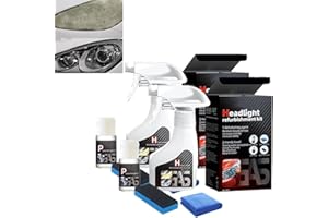 Générique 2025 Headlight Restoration Spray,Headlight Restoration Kit,Automotive Headlamp Refurbisher & Crystallization Coating Agent Kit, Car Cleaner & Restorer for Cloudy and Yellowed Headlights