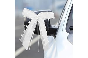 Favengo 30 Stück Schleifen Hochzeit Deko Vintage Antennenschleifen Autoschleifen Set für Auto Hochzeit Deko Tischdeko Zimmerdeko