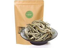 GOARTEA 50g (1.76 Oz) Supreme Silver Needle White Tea Té Blanco Baihao Yinzhen Chinese White Tea Baihaoyinzhen Té Blanco Loose Leaf