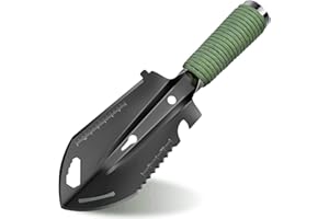 Vitare Pelle de Camping Multifonctionnelle, Mini Pelle de Jardin, Outils de Camping 9 en 1, Pelle de Jardin en Acier Inoxydable, Pelle de Camping Portable, Adaptée au Jardinage de Camping – Noir