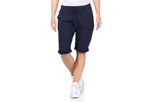 CLEO STYLE Kurze Damen Bermuda, leichte luftige Hose für den Sommer, kurzer Jogger für Freizeit und Strand 1212