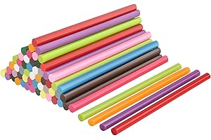 BERSSEN Klebesticks 7 * 150mm Heißkleber Heißklebesticks 12 Farbe*5 Farbiger Klebestifte Heißklebestifte für handelsübliche Heißklebepistolen 60 Stück