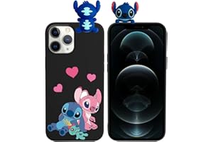LYUBFDC Cover per iPhone 13 iPhone 14 6,1" Custodia con 3D Carino Bambola Stitch Morbida TPU Silicone Protettiva Ultra Sottile Antiurto Case Moda Cartone animato Anime Kawaii Modello Case