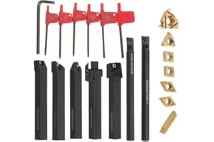BEENLE-ICEY Lot de 21 outils de tour multifonction avec inserts en carbone (12 mm)