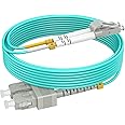 RamboCables 6ft(2m) OM4 SC LC Fiber Patch Cables MMF Multimode, Options 1ft~200ft, Fiber Optic Cable Duplex, 50/125μm 40G/100G LSZH OD 2.0mm