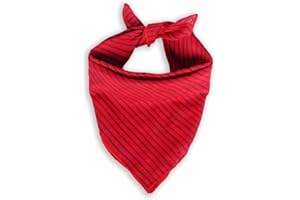 Monkimau Hundehalstuch für große Hunde - Halstuch Hund kariert und gestreift (rot)