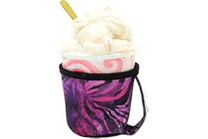 GO CUFF GoCuff Reusable Ice Cream Insulator Sleeve with Handle for Pints and Neoprene Holder for Haagen-Dazs, Ben & Jerry's, N!CK'S Nick's, Halo Top, Rebel, Enlightened, More (Pint)(Royal Tigress)