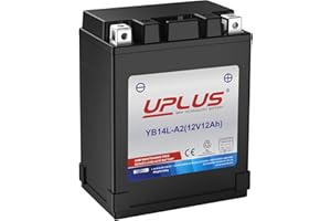 UPLUS NEW TECHNOLOGY BATTERY UPLUS Replacement for YB14L-A2 ATV Battery, 12V 12Ah, Maintenance Free Sealed Powersports Batteries, for Motorcycle, Scooter, UTV, ATV's, Personal Watercraft and Snowmobile