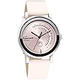 Fastrack Wear Your Look Quartz Analog with Day and Date Pink Dial Leather Strap Watch for Girls-NS6172SL03