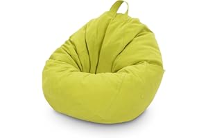 Trintion Bean Bag Chair Cover 80x90cm Storage Soft Toy No Filling Lazy Sofa Beanbag Stuffed Animal Chair Cover for Adult Kid Storage Stuffed Animal Soft Toy (Green)
