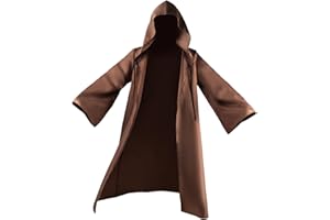 Halloween Costume Umhang,JOFONY Vampire Umhang mit Kapuze,Hoodies Robe Kostüm Cosplay Cape für Erwachsene und Kinder,Umhangkostüm für Halloween Karneval Kostümpartys(Braun L)